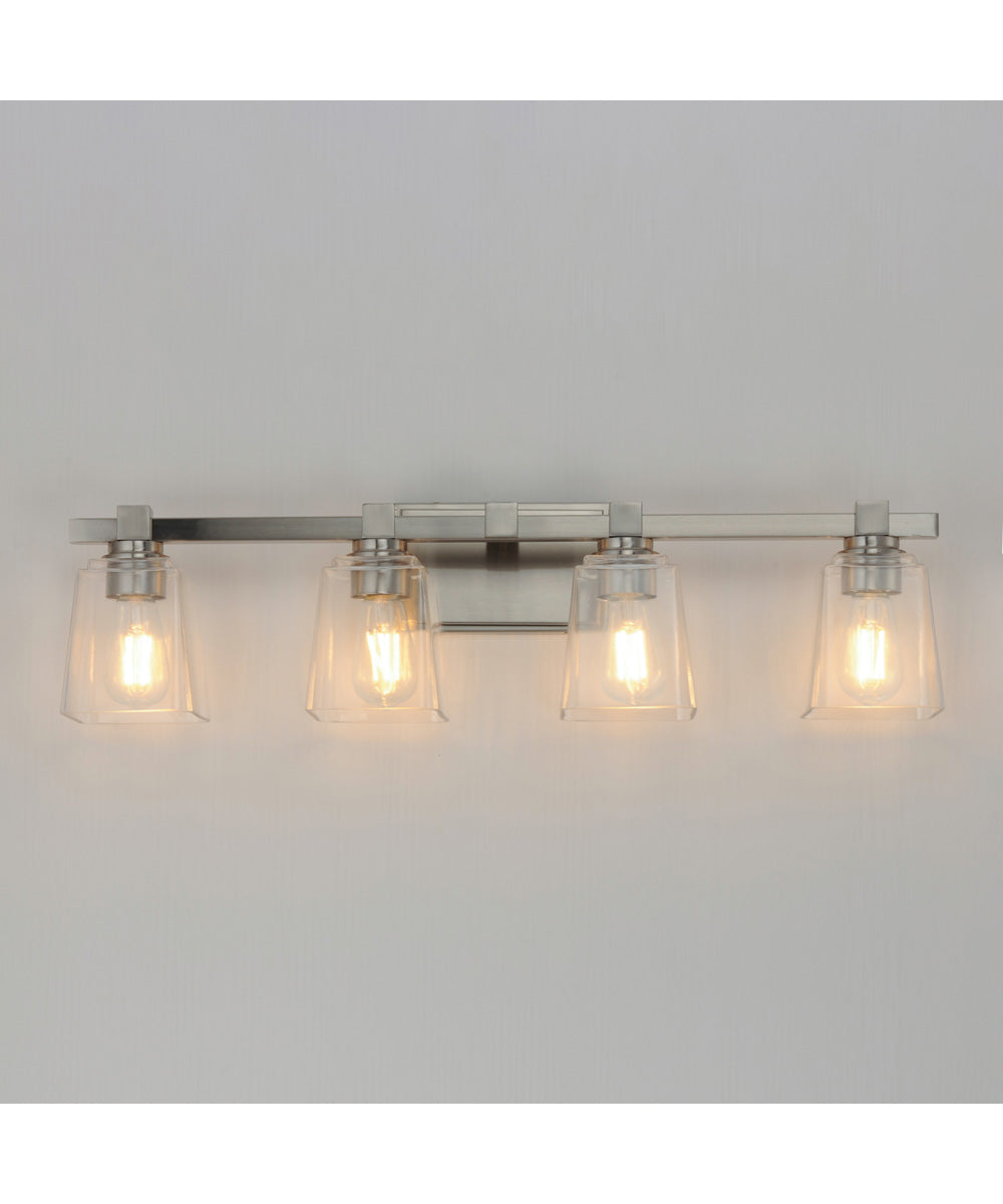 Cubos 4-Light Bath Vanity Satin Nickel