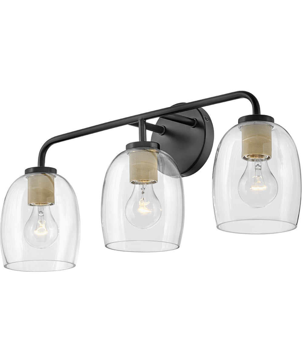 Percy 3-Light Medium Three Light Vanity in Black