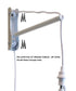 MAST Plug-In Wall Mount Pendant, 1 Light White Cord/Arm, Island Paradise Blue Shade 18x18x10