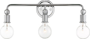 24"W Bounce 3-Light Vanity & Wall Polished Nickel