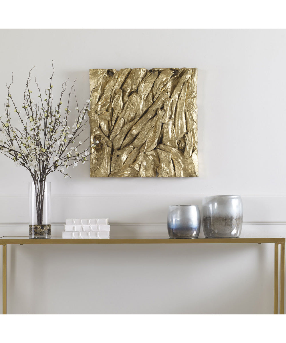 Rio Gold Wood Wall Décor