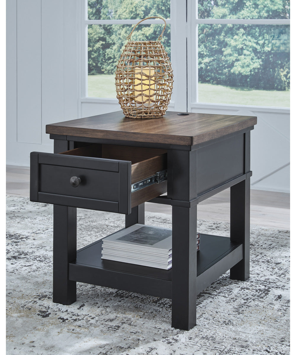 Wildenauer Rectangular End Table Brown/Black