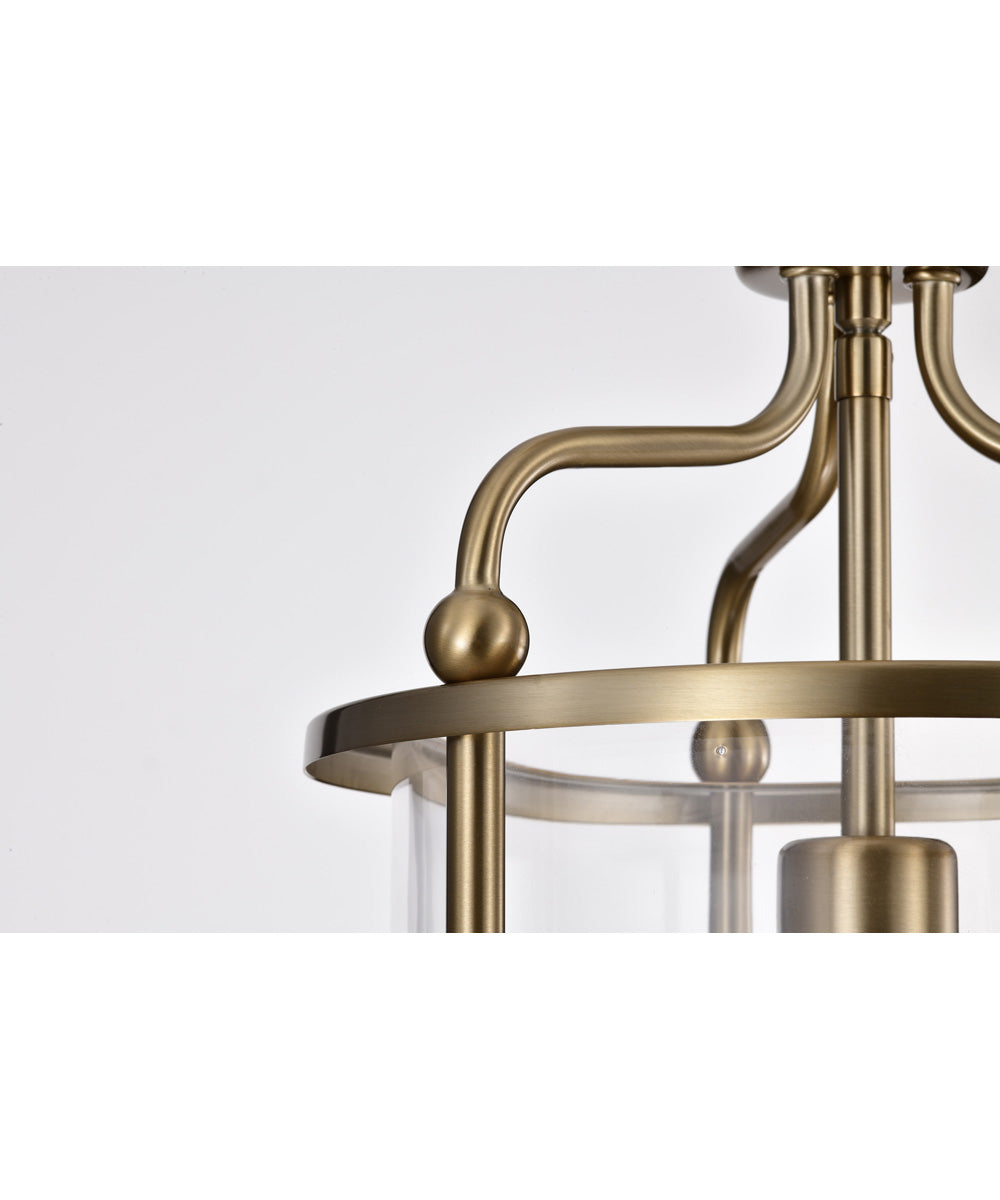 Yorktown 1-Light Pendant Burnished Brass