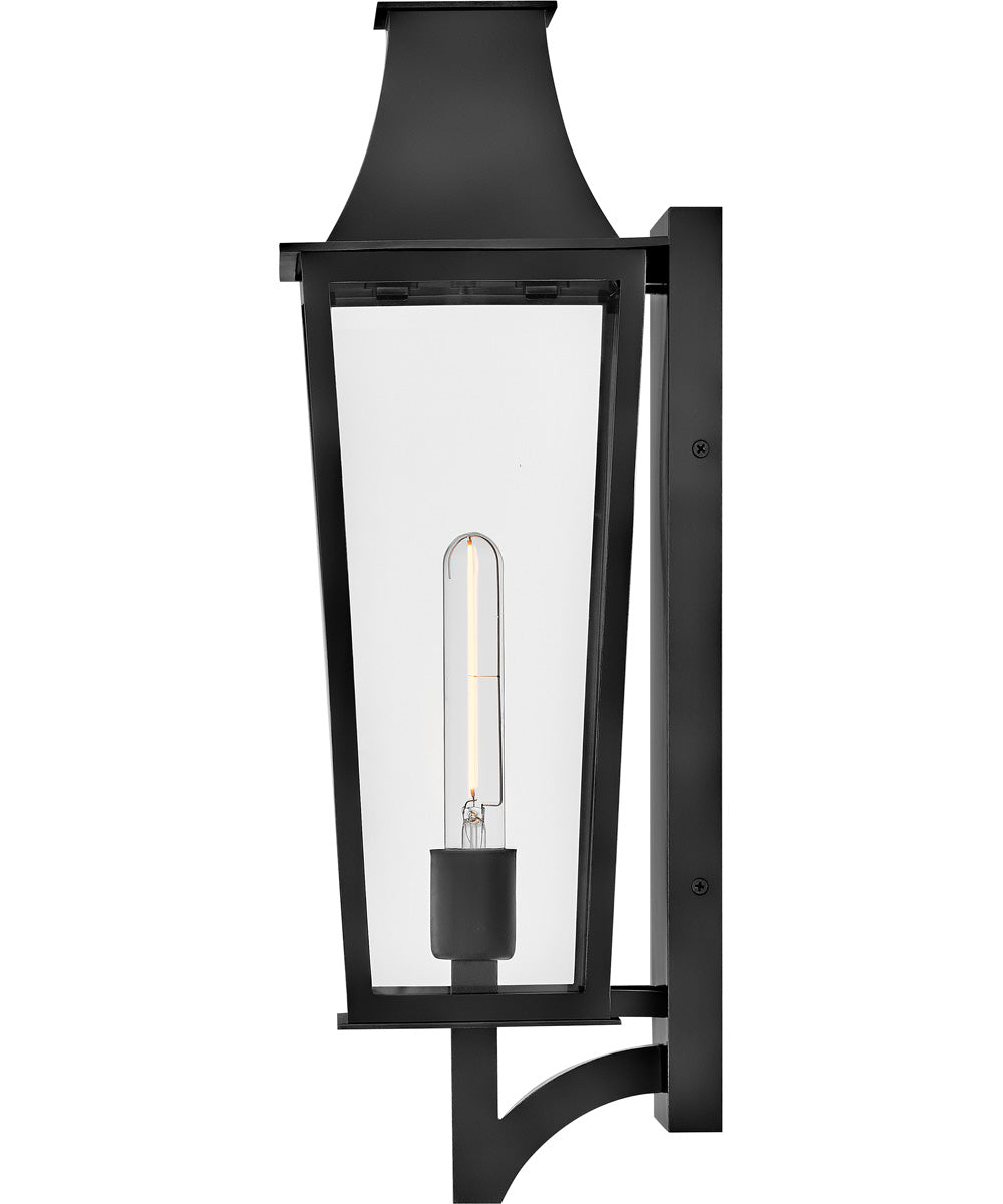 Georgetown Coastal Elements  1-Light Large Wall Mount Lantern in Black