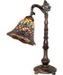 20" High Tiffany Peacock Feather Bridge Arm Table Lamp