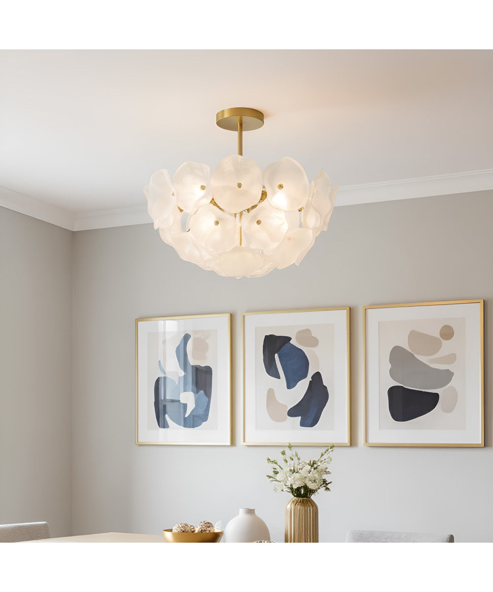 Audrey 4-light Semi Flush Mount Brushed Gold