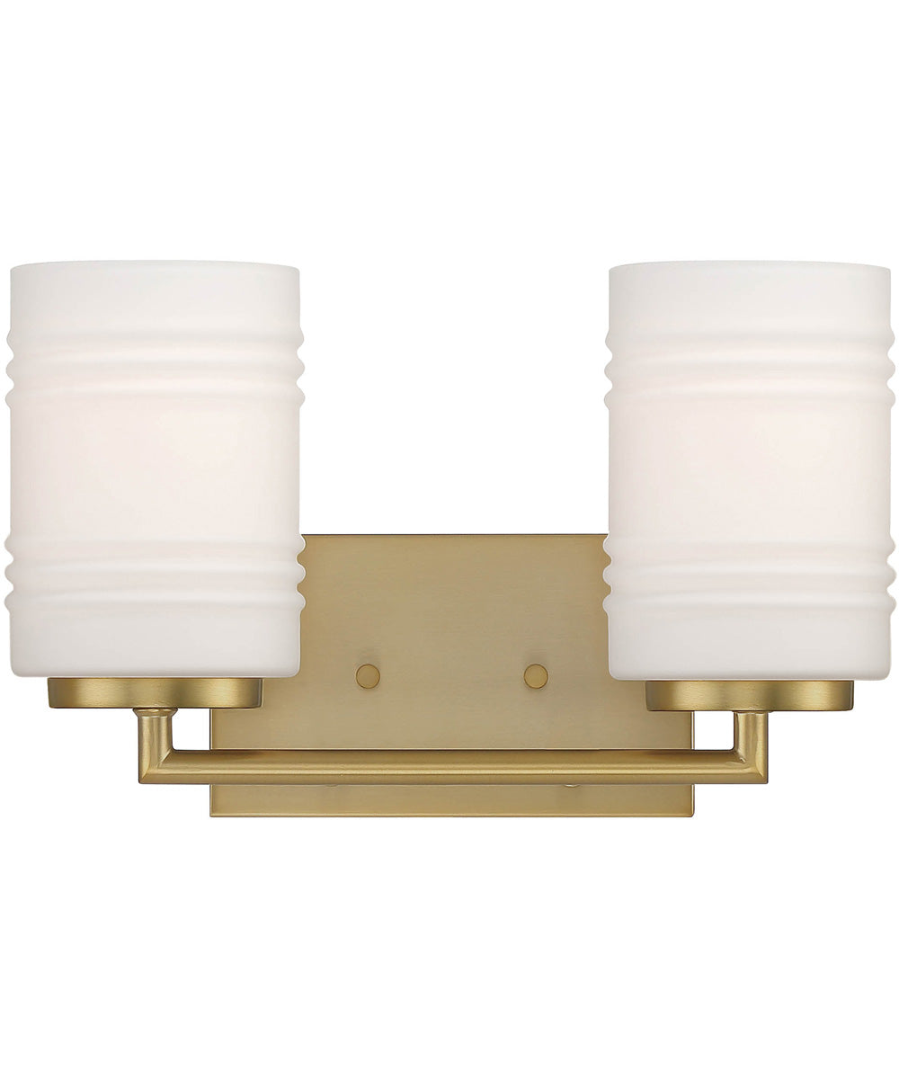Leavenworth 2 Light Vanity Brushed Gold