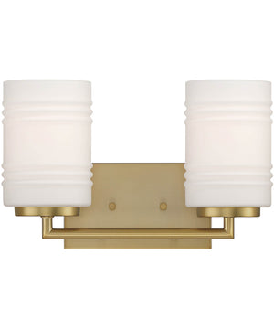 Leavenworth 2 Light Vanity Brushed Gold