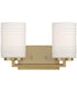 Leavenworth 2 Light Vanity Brushed Gold