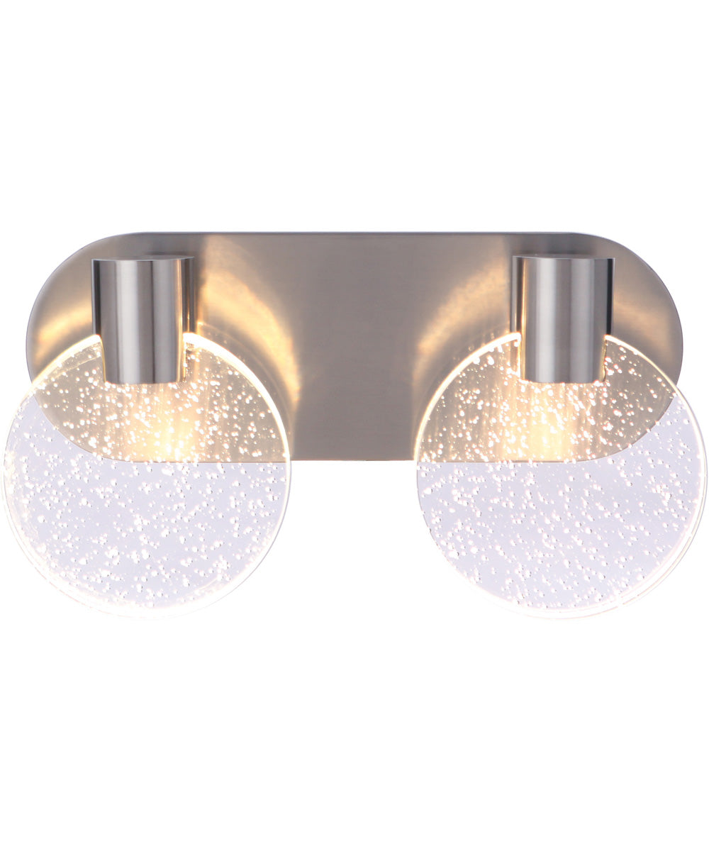 Glisten 2-Light Lighting Brushed Polished Nickel