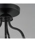 Bellmore 1-Light Pendant/Semi Flush Black