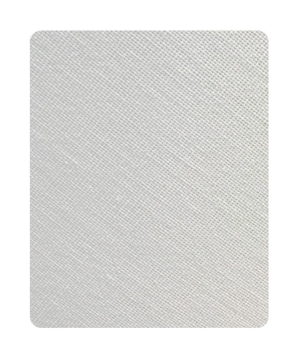 16"W Moderne Flush Mount Conversion Kit  White Linen Drum Lampshade