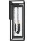 Shaw 25 inch 1 Light Outdoor Wall Light with Clear Glass Textured Black