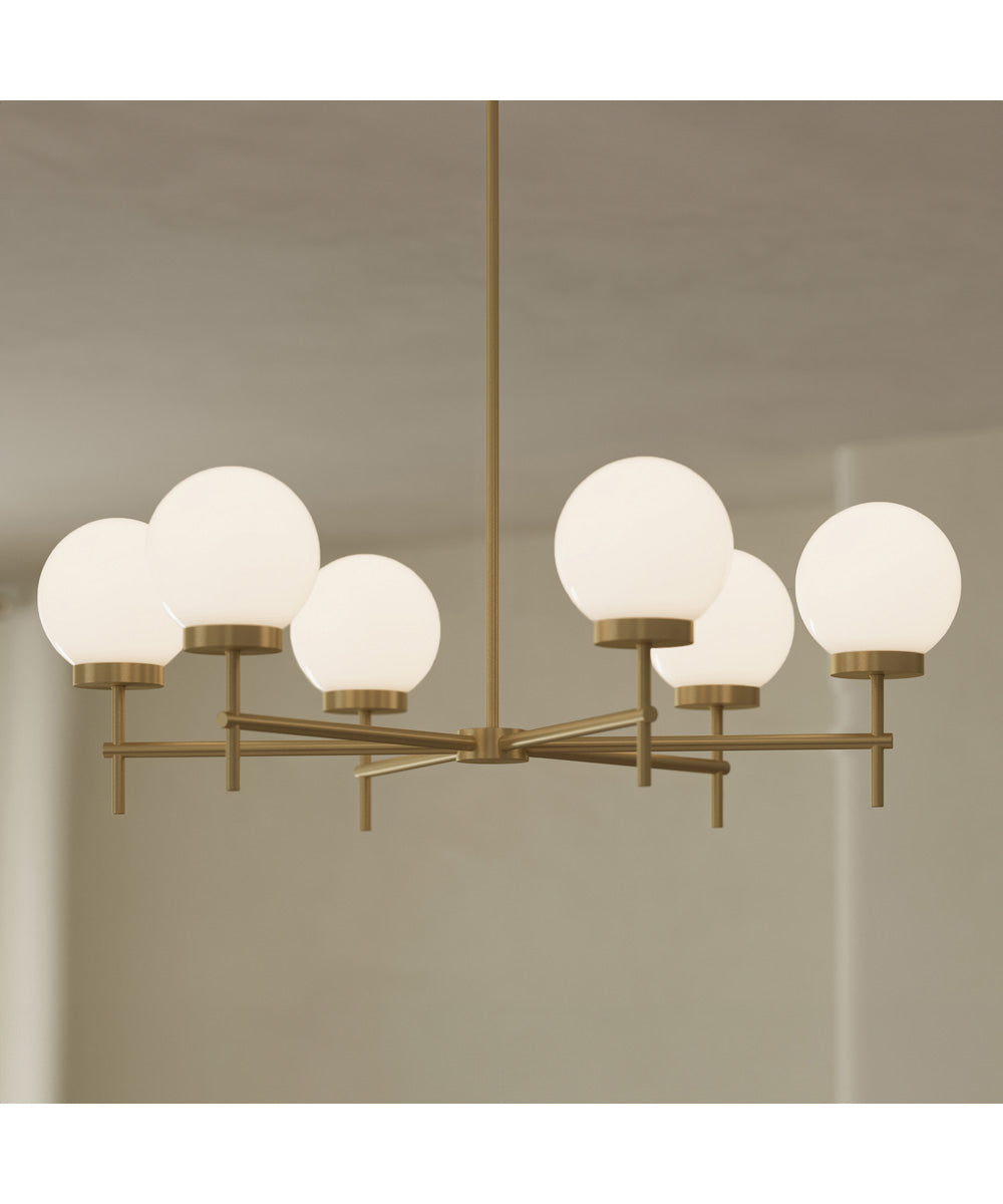 Rigsby 6-Light Medium Chandelier Brushed Gold