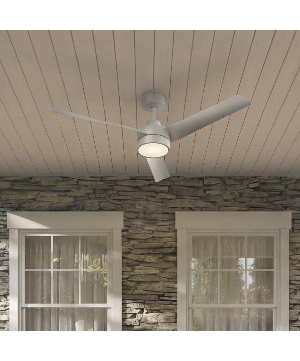 Rizo 52-in. 3-Blade Modern Ceiling Fan Matte White