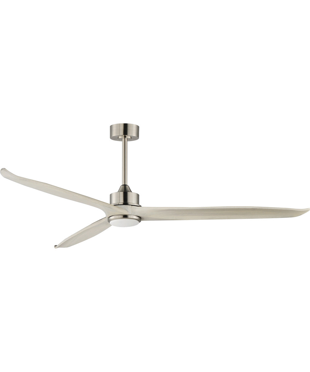 Woodwind 72 inch Solid Wood Blade Fan w LED Satin Nickel