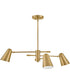 Birdie 3-Light Medium Convertible Mobile Single Tier Chandelier in Lacquered Brass