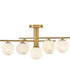 Selene 9-Light Large Semi-Flush Mount in Lacquered Brass