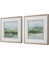 Soft Sage Abstract Landscape Prints Set of 2