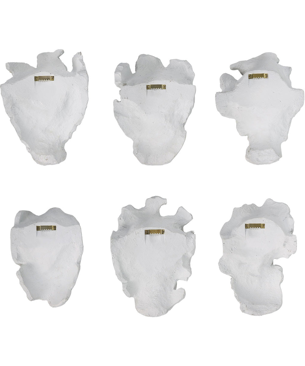 Self-Portrait White Mask Wall Decor, Set of 6
