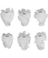 Self-Portrait White Mask Wall Decor, Set of 6