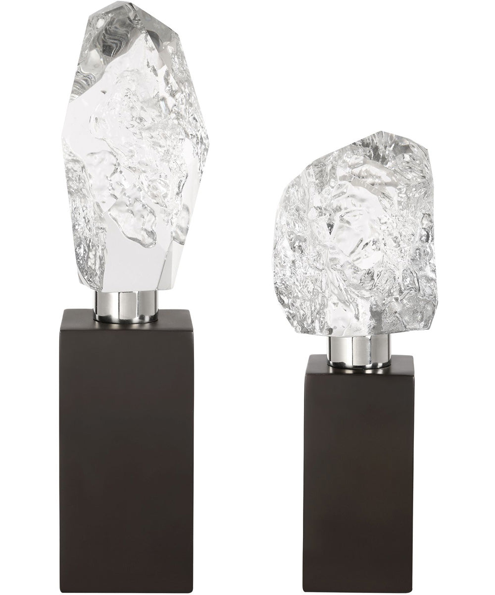 Crystal Peak Sculptures Set of 2