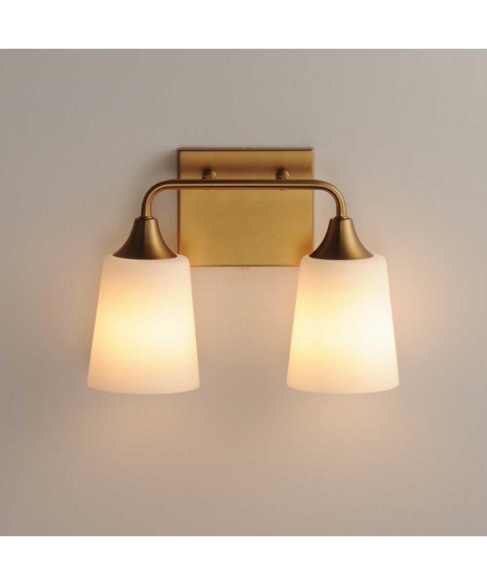 Hudson 2-Light Bath Vanity Natural Aged Brass