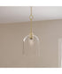 Ilia 1-Light Pendant with Clear Glass Shade Brushed Gold