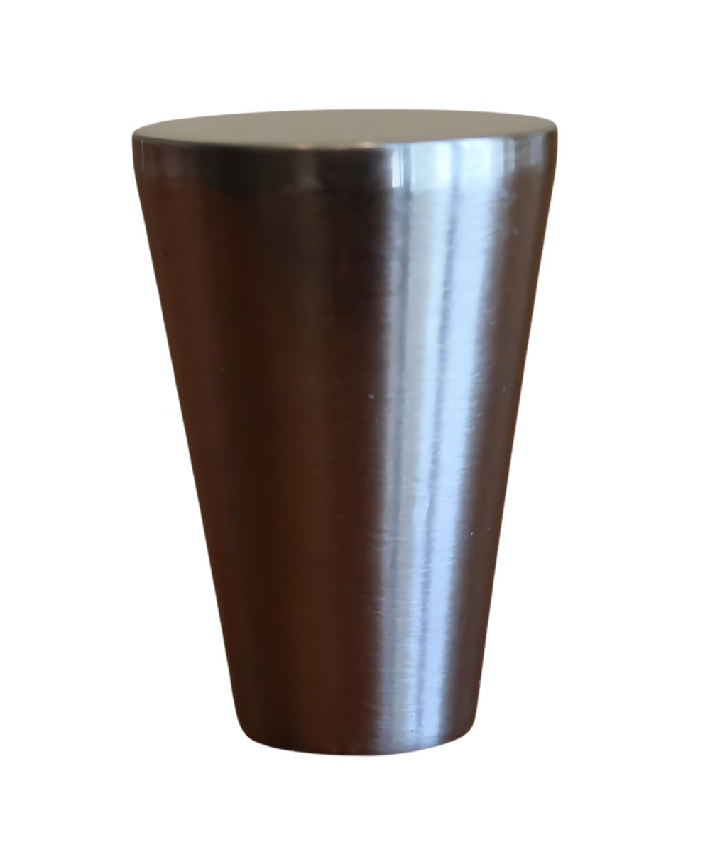 Tapered Cone Modern Lamp Finial Polished Nickel, 1.25"h