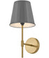 Blake 1-Light Medium Single Light Sconce in French Gray