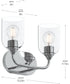 Ilia 2-Light Bath Vanity with Clear Glass Shade Polished Chrome