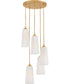 Honey 5-Light Small Chandelier in Distressed Brass