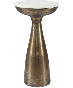 Torin Marble & Brass Drink Table