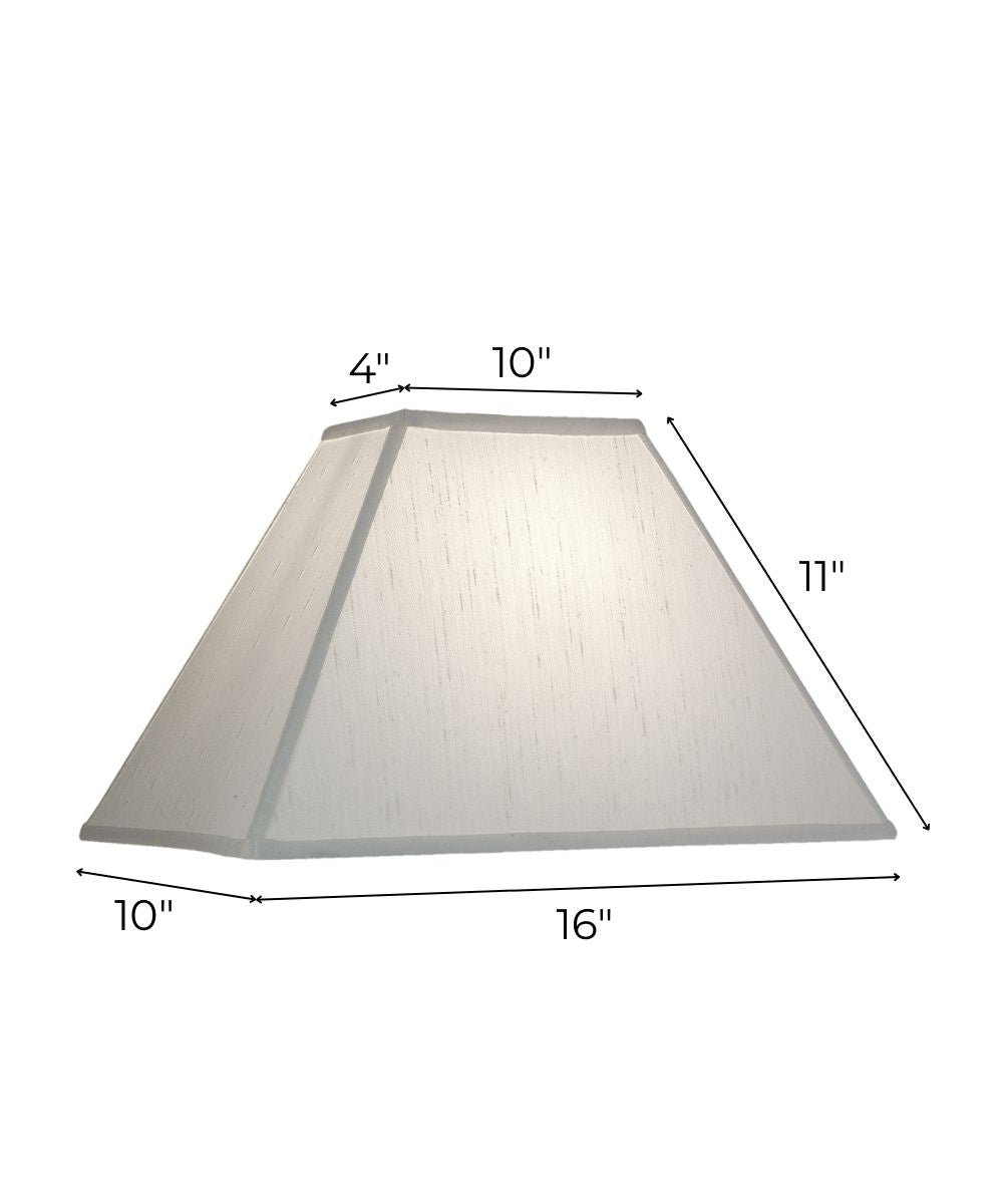 (4x6) (10x16) x 11 Global White Tapered Rectangle Hardback Lampshade