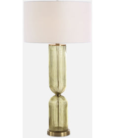 Mirah Olive Glass Table Lamp