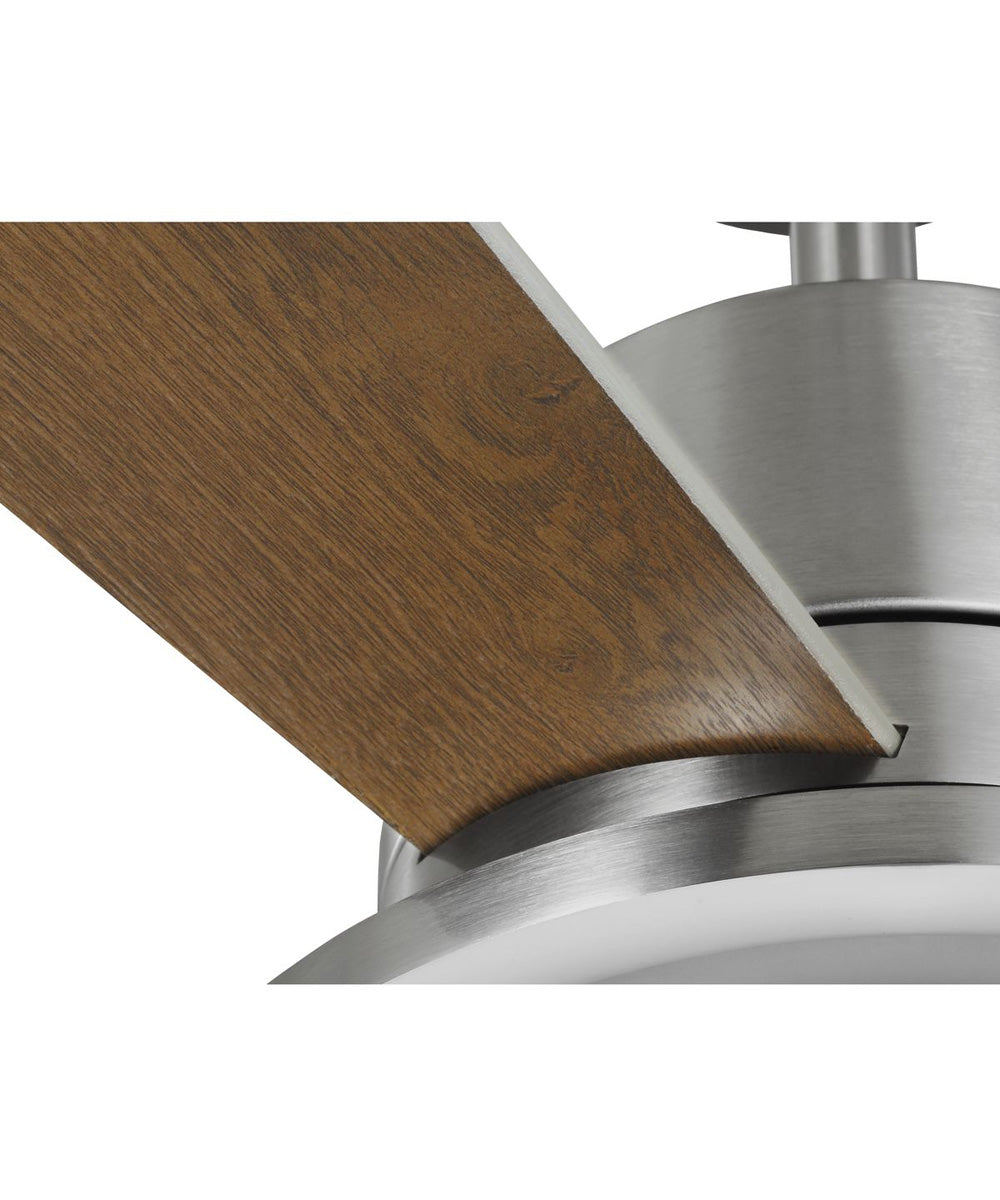 Tarsus 52 in. Five -Blade Ceiling Fan with Integrated CCT-LED Light Brushed Nickel