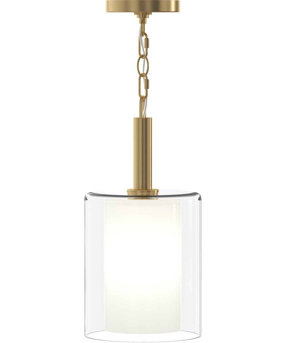 Mack 1-Light Pendant with Layered Glass Shade Brushed Gold