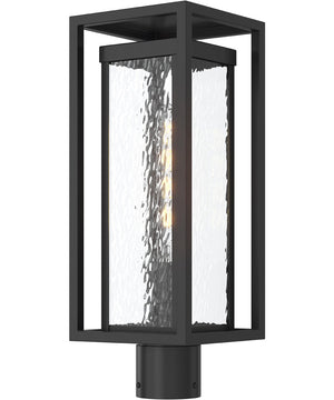 Shaw 19 Inch 1 Light Outdoor Post Light with Clear Glass Textured Black