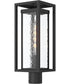Shaw 19 Inch 1 Light Outdoor Post Light with Clear Glass Textured Black