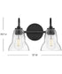 Vera 2-Light Small Two Light Vanity in Black