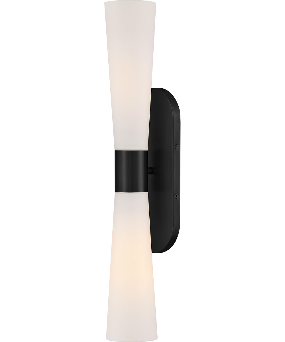 Beau 2-Light Large Two Light Sconce in Black