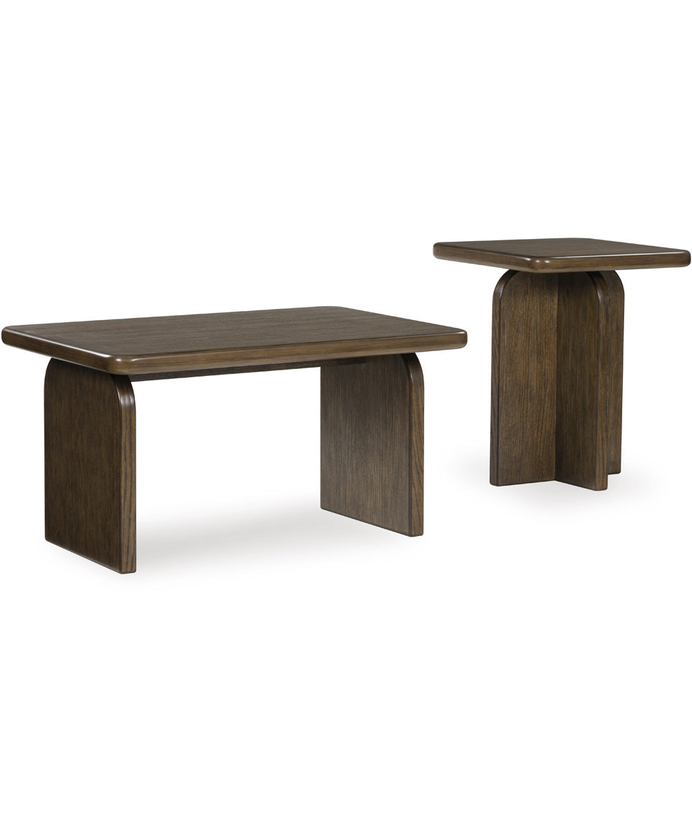 Shawbeck Occasional Table Set Set of 2 Medium Brown