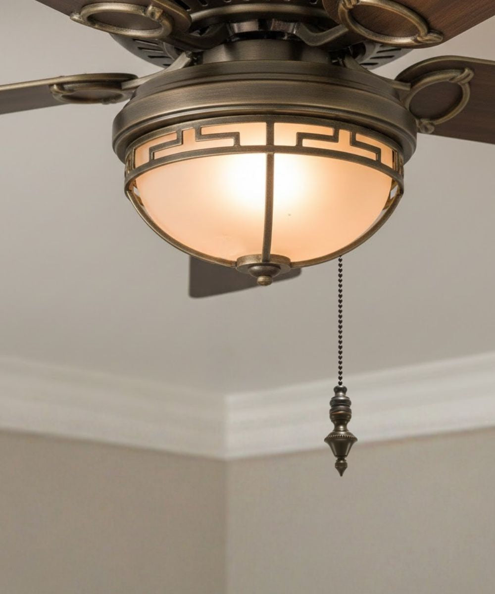 Beaded Knob Ceiling Fan Pull, 1.5"h with 12" Oiled Bronze Chain