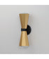 Rizzo 2-Light Wall Sconce Black / Antique Brass