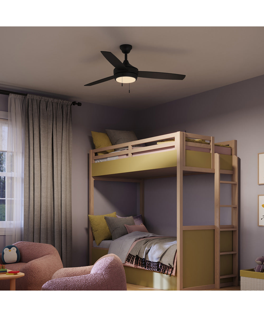 Nolyn 52 in. 3-Blade Modern LED Ceiling Fan Matte Black