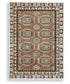 Qaabiz Medium Rug Sienna/Ivory/Black