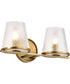 Valentine 2-Light Vanity & Wall Vintage Brass