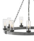 Sawyer 9-Light Large Outdoor Single Tier in Aged Zinc