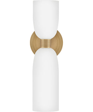 Tallulah 2-Light Medium Two Light Sconce in Lacquered Brass
