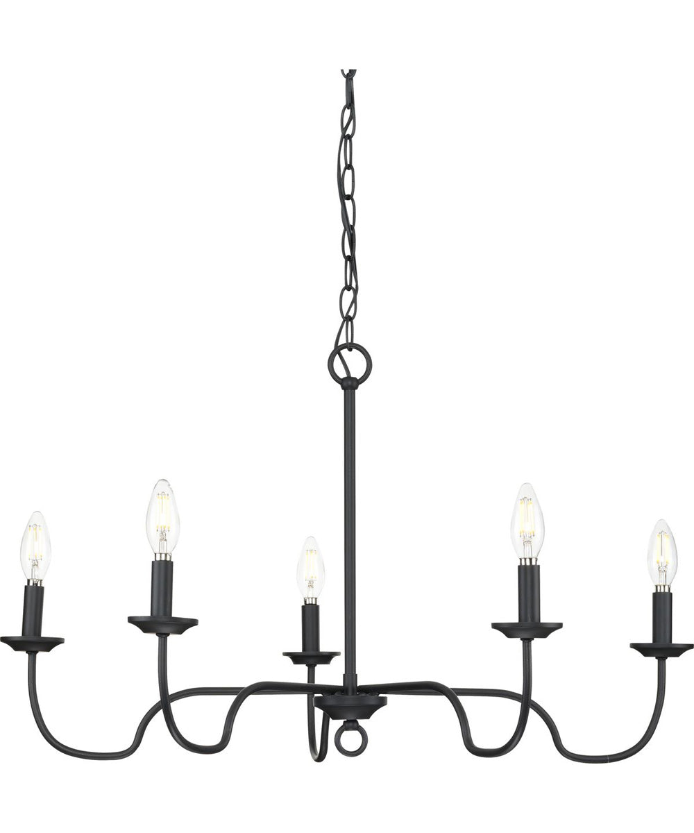 Canebrake 5-Light Chandelier Light Matte Black